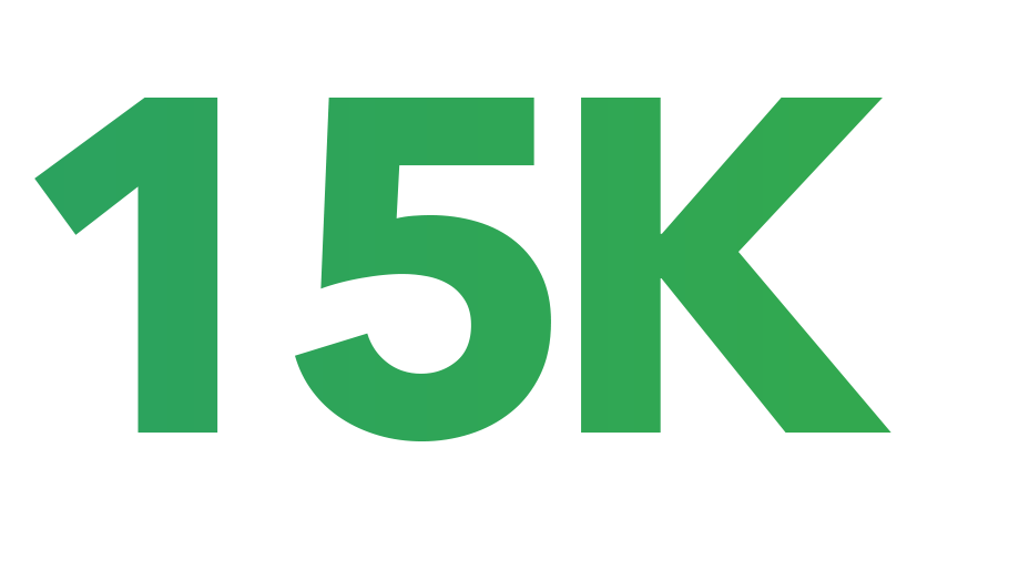 "12K" 철자의 큰 녹색 블록 문자